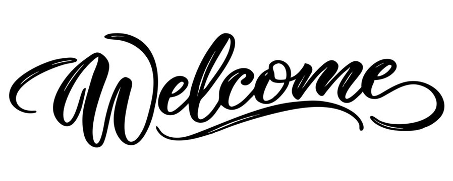 Welcome Sign: Elegant Cursive Handwritten Typography
