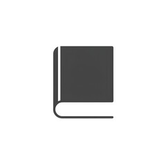 Simple, dark gray book icon