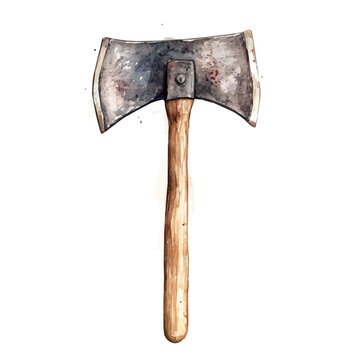 recommend clip art: watercolor of Hoe, vector high quality, isolated on a white background.