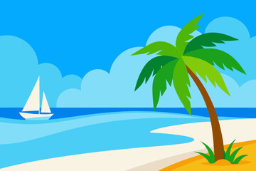 Obraz premium palm trees on the beach