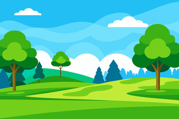 landscape with trees