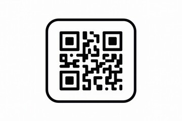 Digital Access Key A Clean and Modern QR Code Icon Ready for Scanning Illustrating Quick Response Technology for Information Access and Contactless Transactions