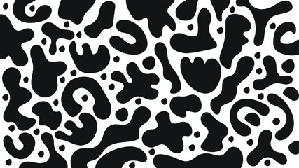 Seamless Leopard Pattern Vector Illustration – Animal Print Texture Design for Wallpaper, Fabric, Coffee Decor, Nature-Inspired Art, Fur Skin Backdrop, Textile Style, Brown and Black Love-Themed Decor