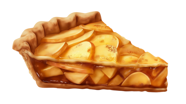 High quality isolated Piece of tasty apple PNG image on transparent background for commercial use