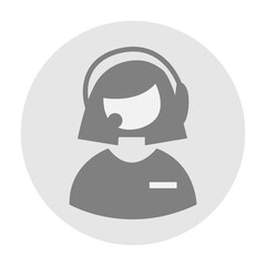 Flat illustration in grayscale. Avatar, user profile, person icon, gender neutral silhouette, profile picture. Suitable for social media profiles, icons, screensavers and as a template..