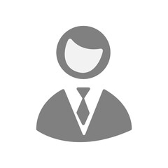 Flat illustration in grayscale. Avatar, user profile, person icon, gender neutral silhouette, profile picture. Suitable for social media profiles, icons, screensavers and as a template..