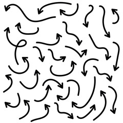 Arrow Collection Hand Drawn Vector Icons for Planning, Tasks, and Diagrams.eps