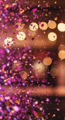 Colorful confetti fills the air, creating a joyful atmosphere at a lively party celebration