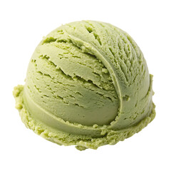 Scoop of Fresh Green Ice Cream for Dessert