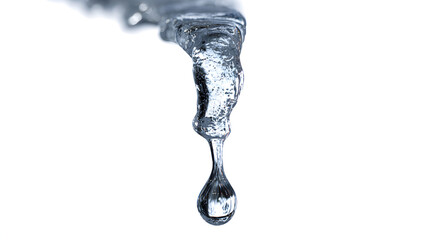 Melting Icicle Crystal Clear Water Drop Formation