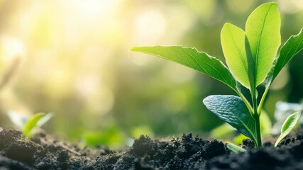 graph of a small green shoot sprouting up from the dirt, symbolizing new life and growth at the start of spring.