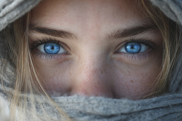 close up portrait of a young woman