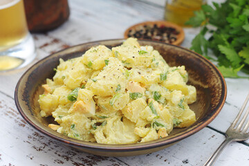 Traditional German dish potato salad