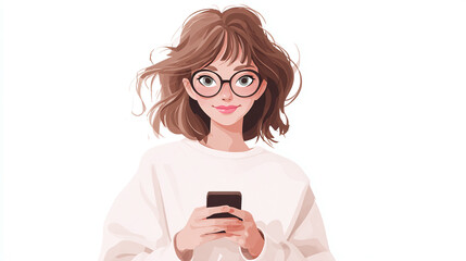 woman with mobile phone