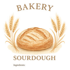 Fresh baked loaf of bread isolated on a white background