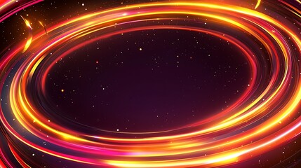 Obraz premium Abstract oval frame with swirling lights