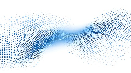 Abstract blue dots swirling design