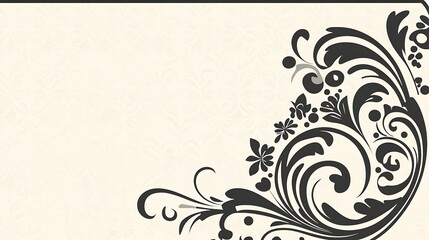 Elegant floral design border (4)