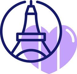 eiffel tower illustration on a white background   