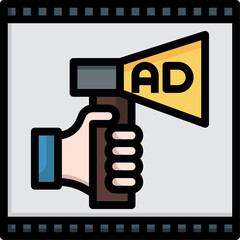 film advertising illustration on a white background   