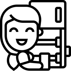 fridge illustration on a white background   