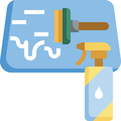 glass cleaner  illustration on a white background   
