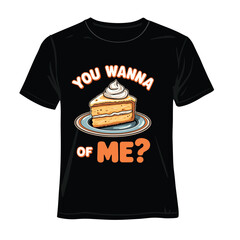 Cake Lover T-Shirt Vector &ndash; Sweet Bakery Design Illustration design by Ai