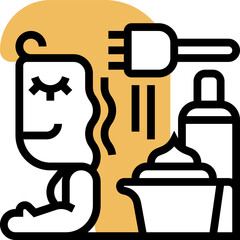 hair dye illustration on a white background   