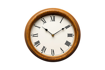 Wall clock isolated on a transparent background