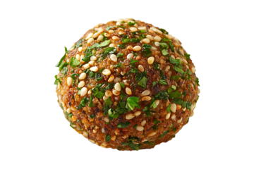 Falafel ball isolated on a transparent background