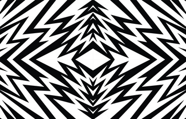 Abstract black and white background with various arrow pattern