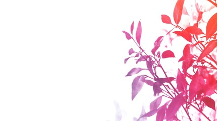Vivid leaf sprigs in gradient colors