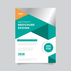 Brochure cover design layout for business stock illustration