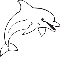 Fototapeta premium dolphin isolated on white