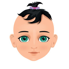 cute baby head or face