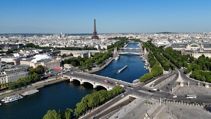 National Assembly At Paris Ile De France In France. Bourbon Palace. Paris Skyline Scene. National...