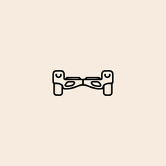 Hoverboard icon flat vector design.