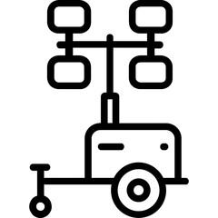 Obraz premium Minimalist light tower icon design