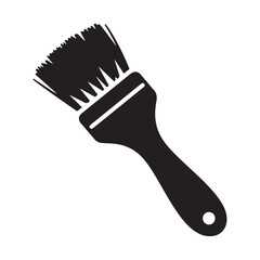 Multiple types of brushes on white background showing hairbrush cleaning brush and paintbrush