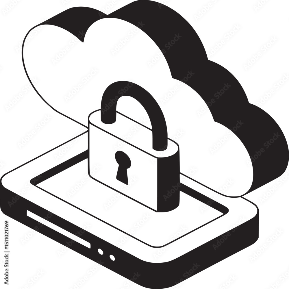 Poster computer and phone showing authentication process with green and black theme