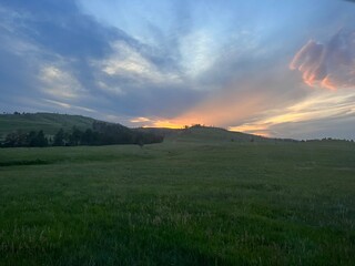 sunset in the mountains