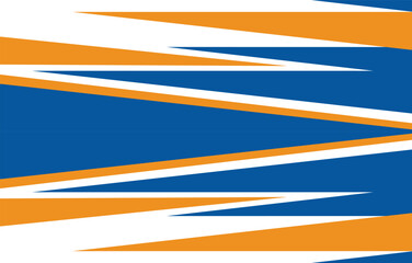 Minimal blue and orange zigzag long banner background. gradient overlap composition, business concept.