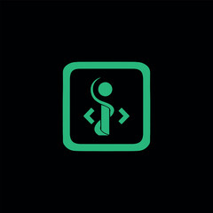 letters i and if text logo design vector