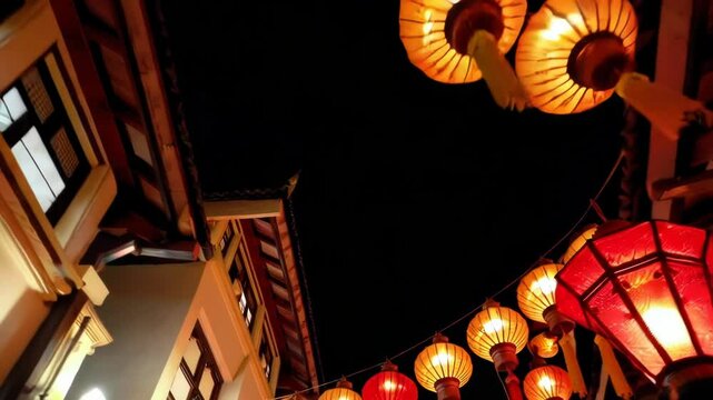 Evening Lantern Glow in Yogyakarta Carnival