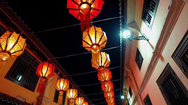 Magical Lantern Display During Indonesian Festival