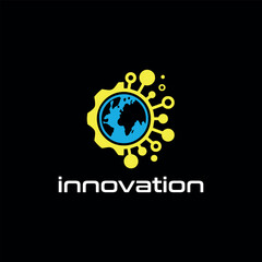 innovation technology logo design vector