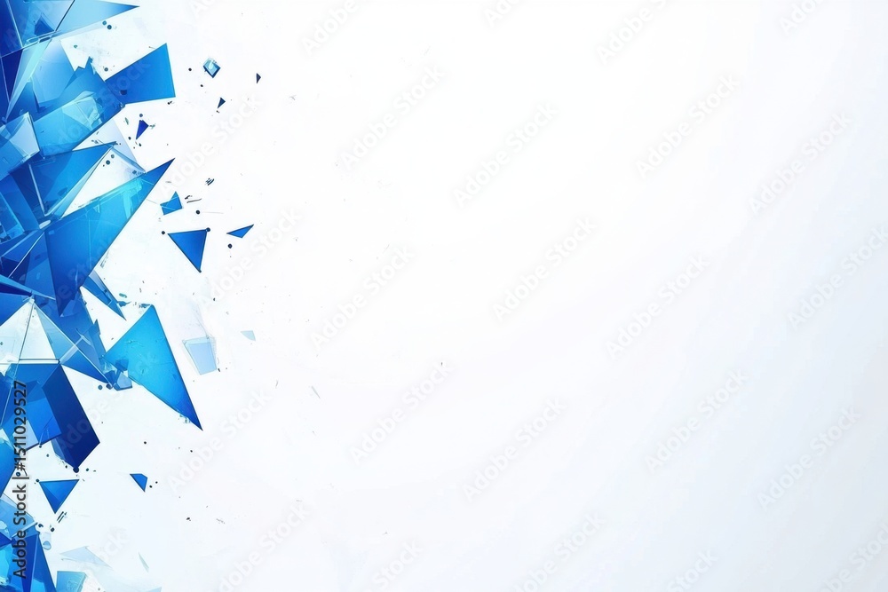 Poster blue technology background with geometric elements and white space for text abstract blue digital de