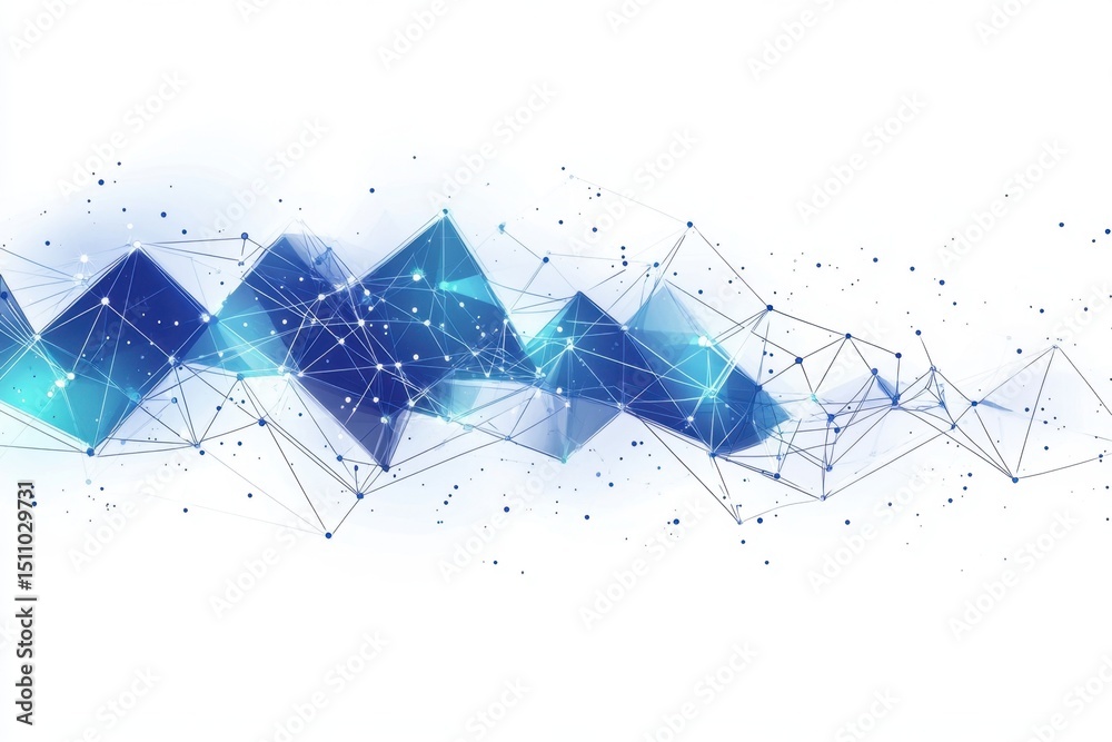 Poster blue technology background with geometric elements and white space for text abstract blue technology