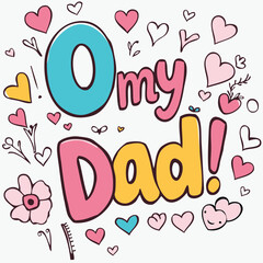Funny doodle greetings for Father's Day.