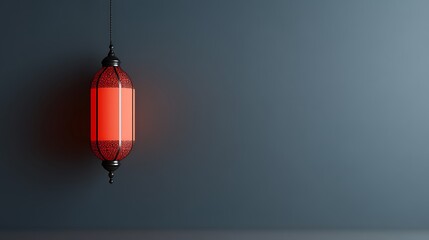 Obraz premium Ornate red lantern hangs